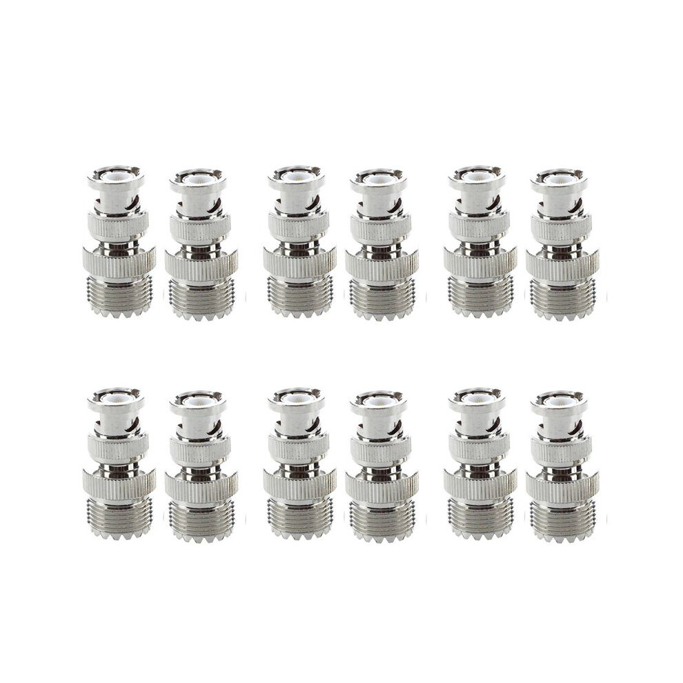12 Pcs Bnc Male Plug To Uhf So239 Female Rf Coaxial Rf Connector 4711587044313