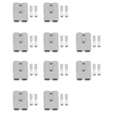 10X for Anderson Style Plug Connectors 50A 600V 6-12AWG AC/ Power Tool for 6AWG Plated Solid Terminals Plugs Gray
