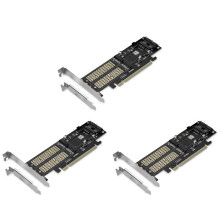 3X Scheda Adattatore 3 nel 1 NGFF e MSATA SSD, da M.2 NVME un PCIE / M.2 SSD un III / MSATA un Adattatore per 2280/2260
