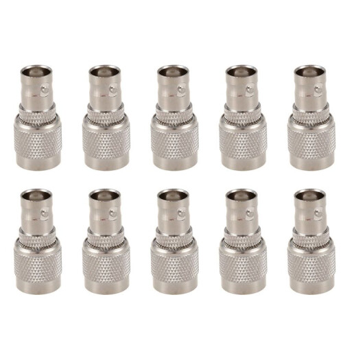 10X TNC Enchufe Macho A BNC Conector Jack Hembra M/F Conector Coaxial Cable Adaptador RF