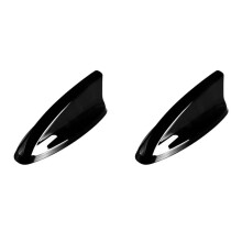 2X Car Fin Antenna Auto Radio AM/FM Signal Aerials Decoration for 11T 2022 Black