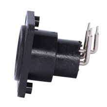100pcs Black XLR 3pin Female Jack Panel Mount Chassis PCB Socket Connector