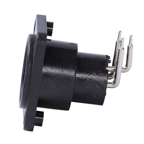 100pcs Black XLR 3pin Female Jack Panel Mount Chassis PCB Socket Connector