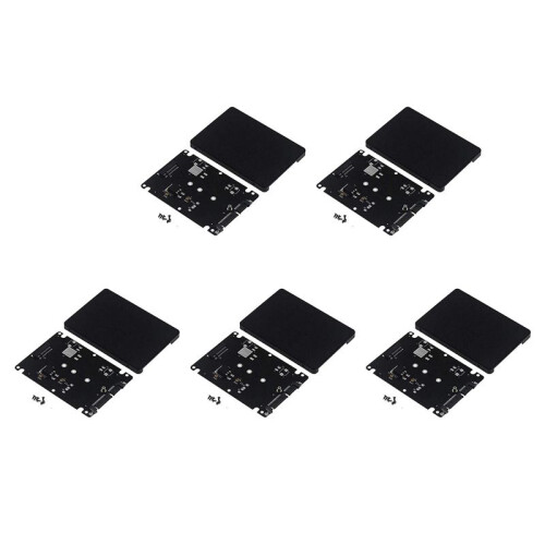 5X M.2 NGFF para SSD / MSATA  de 2,5 Polegadas para Caixa de Placa Adaptadora  (Chave B para Adaptador de PC M2 + M Desktop Socket NGFF)