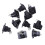 100pcs Black XLR 3pin Female Jack Panel Mount Chassis PCB Socket Connector 7