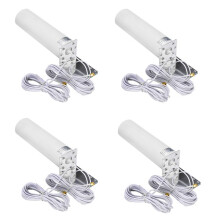 4X 4G LTE Antenna SMA Antenna Esterna 3G 4G Antenna Esterna 10-12DBi con Doppio Connettore SMA per Modem Router 3G 4G