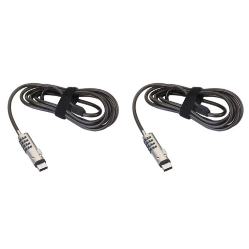 2X USB Password Lock Computer Lock Password Protection Anti-Theft Lock Universal Laptop Computer Password Lock 1