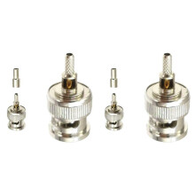 20 Pcs BNC Male Plug Window Straight Crimp for RG174 RG316 RG179 Cable ADAPTER 50 Ohm