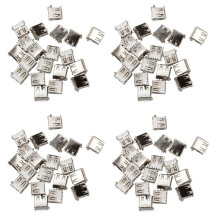 80 Pcs USB Female Type A 4-Pin DIP Right Angle Plug Jack Socket Connector