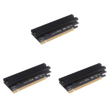 3X M.2 Nvme Ssd Adapter M2 To Pcie 3.0 X16 Controller Card M Key Interface Support Pci Express 3.0 X4 2230-2280 Storlek