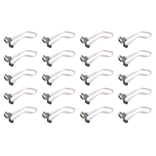 20X DB9 RS232 Naar 10-Pins Lintkabelconnectoradapter
