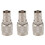3X TNC Enchufe Macho A BNC Conector Jack Hembra M/F Conector Coaxial Cable Adaptador RF 1