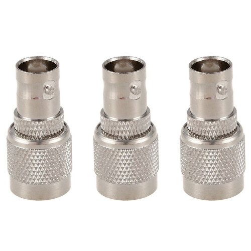 3X TNC Enchufe Macho A BNC Conector Jack Hembra M/F Conector Coaxial Cable Adaptador RF
