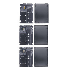 3X M.2 NGFF MSATA SSD para  3.0 CartãO Adaptador 2 em 1 CartãO Conversor M.2 SSD CartãO Adaptador Gabinete de Disco RíGido Externo