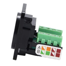 10 STKS RJ45 Vrouwelijke Paneelmontage Schroefterminaladapter, D-Type RJ45 8P8C Vrouwelijke Naar 8-Pins Terminal