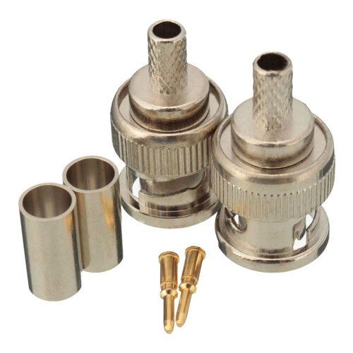 200 Setzt 3-Teilige Bnc-Rg58-Stecker-Crimpverbinder