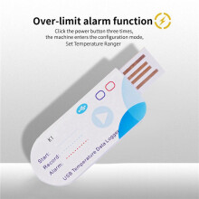 2X USB-Temperatuurgegevenslogger 14400 Punten USB-Rapport 60 Dagen IP65 Wegwerprecorder