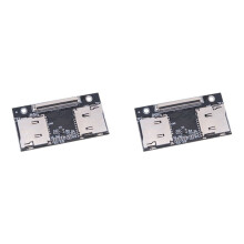 2X Tarjeta Adaptadora TF Tarjeta TF Dual A Tarjeta de Conexión Antiinterferencias CE Adecuada para Computadoras y Consolas de Juegos