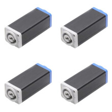 4X LED PowerCon AC Coupler Adapter Extender Connector High Quality Speakon Panel Mount Straight Adapter to White
