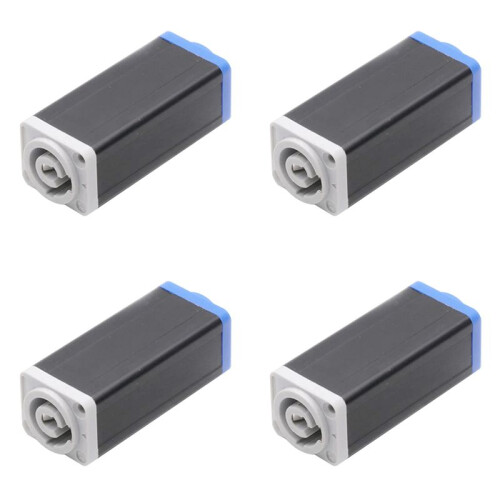 4X LED PowerCon AC Coupler Adapter Extender Connector High Quality Speakon Panel Mount Straight Adapter  to White
