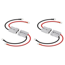 4x for Anderson Connector 50A Kit for Anderson Plug 8 Guage 30cm Battery Cables Waterproof Quick Connectors for Lifepo4