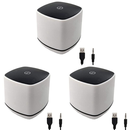 3X  Desktop Speaker USB Powered and 3.5mm Audio Input Wired Computer Audio for PC/ Phone and Tablet Computer