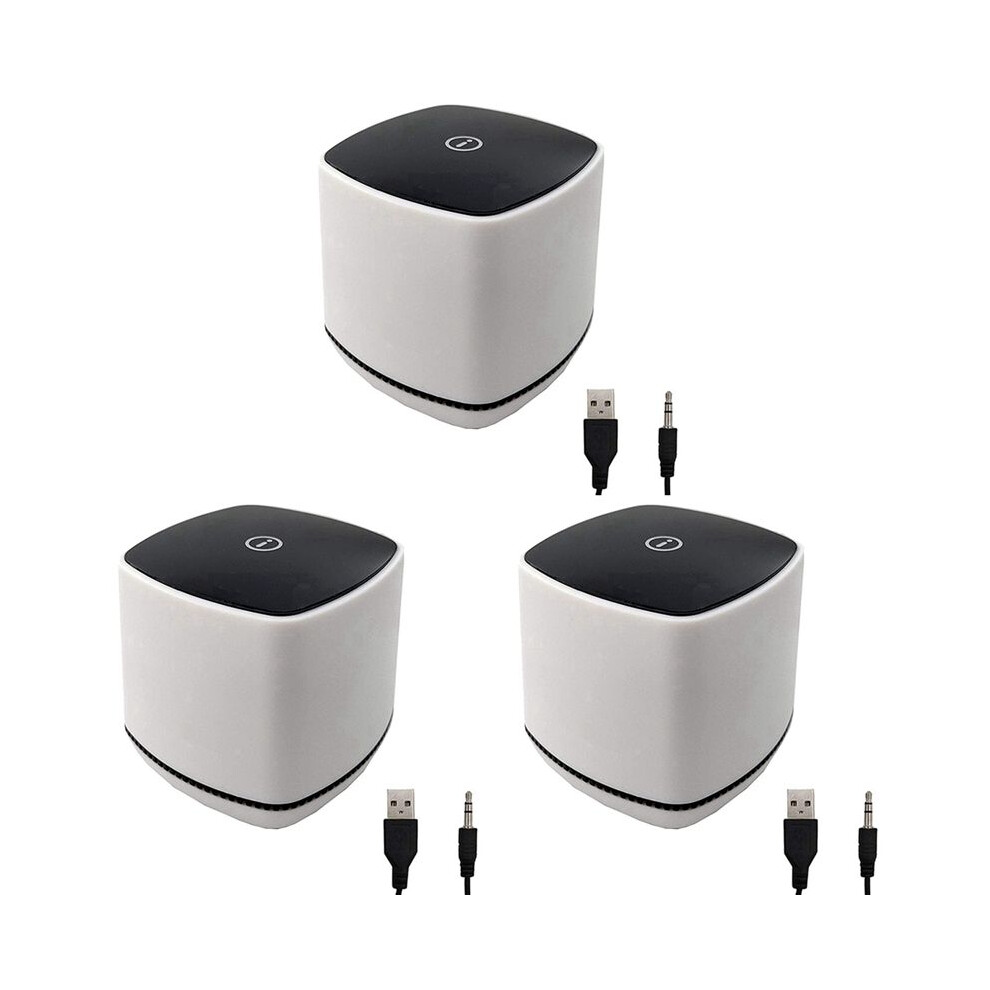 3X Desktop Speaker Usb Powered And 3.5Mm Audio Input Wired Computer Audio For Pc/ Phone And Tablet Computer Light 6031227380549