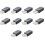 10X Schwarz USB 2.0 Typ A Buchse auf Micro-USB B Buchse Adapter-Stecker-Konverter 1