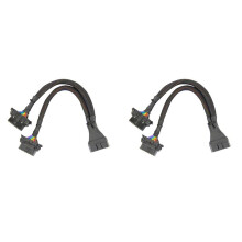 OBD2 Splitter 16 Pin OBD II Splitter Extension 1X Male and Female Extension Cable Adapter (1FT/30CM) (2Pack)