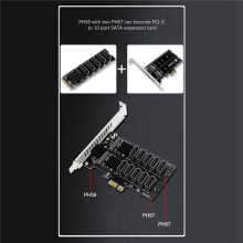 4X M.2 NGFF B-Key Change 5 Port Expansion Card 6Gbps Expansion Card JM575 Chipset