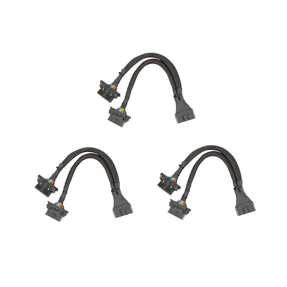 Obd2 Splitter 16 Pin Obd Ii Splitter Extension 1X Male And 2X Female Extension Cable Adapter (1Ft/30Cm) (3Pack) 4711307511743