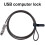 3X USB Password Lock Computer Lock Password Protection Anti-Theft Lock Universal Laptop Computer Password Lock 4