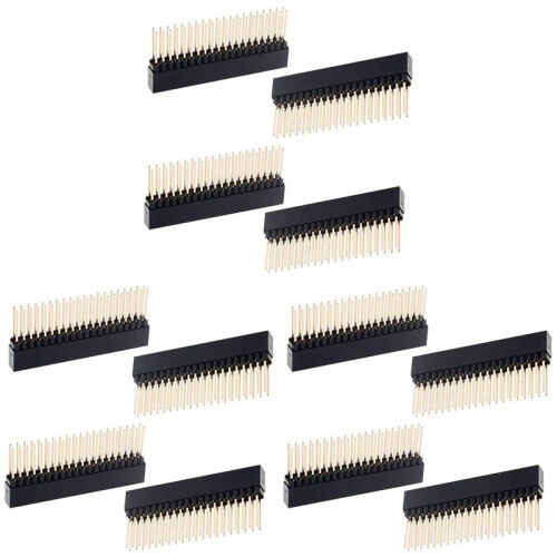 2 X 20(40 Pin) Stacking Header for Raspberry Pi A+/B+/Pi 2/Pi 3 Extra Tall Header (Pack of 12)