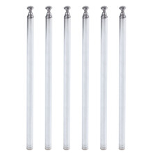 6Stück 96cm Laenge 7 Abschnitt Ineinanderschiebend Edelstahl AM FM Radio TV Antenne Radioantenne