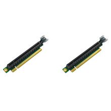 2X Adaptateur de Carte PCIE 16X Riser PCI Express 3.0 PCI-E Vers PCI-E 16X Slot Converter Connecteurs à 90 DegréS pour Serveur 1U
