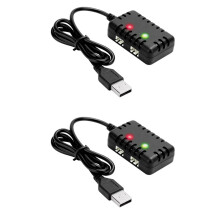 2X 2S 7.4V 2-in-1 Charger with XH-3P Connector Plug for AX24 SCX24 UTB18 SCX24 RC Cars& Trucks,7.4V 2S Lithium Batteries