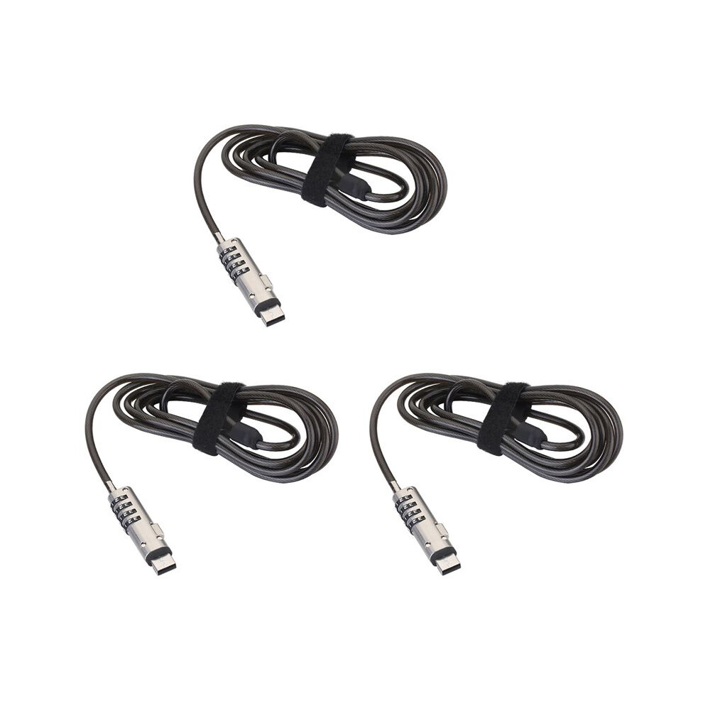 3X Usb Password Lock Computer Lock Password Protection Anti-Theft Lock Universal Laptop Computer Password Lock 6034080270811