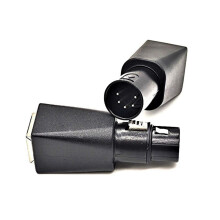 2Par DMX Till RJ45-Kontakt RJ45 Ethernet Till 5-Stifts XLR DMX Hon- och Hanadapter för Ljud och Video