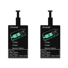 2X  Wireless Charging Receiver Universal Fast Wireless Charger Adapter(for Micro-USB B)