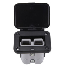 2X Steckerhalter für Anderson-Stecker 175A, Panel-Basis mit Staubschutz, Hochstrom-Stecker-Befestigungshalterung
