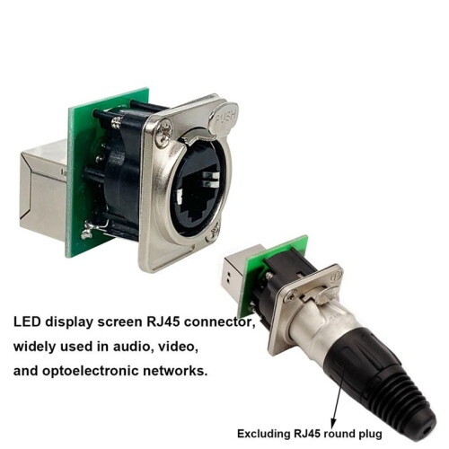 15x Ethercon Rj45 Chassis Socket,D-N8FDP RJ45 Feed/Pass Panel Mount Jack,D Series Cat5 RJ45 Vertical Panel-Mount 2