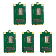 5X 4G 5G M.2 Till Pcie Adapter NGFF för  Pci-E Adapterkort med SIM-Kortplats för L860-GL DW5820E DW5816E EM7455