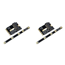 2X M.2 Wifi Adapter M.2 Wifi Till Nvme SSD Adapter PCIe4.0 Till M2 NGFF Key A+E Wifi Card Raiser för WiFi/WWAN/LTE-Modul