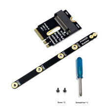 2X M.2 Wifi Adapter M.2 Wifi to Nvme SSD Adapter PCIe4.0 to M2 NGFF Key A+E Wifi Card Raiser for WiFi/WWAN/LTE Module