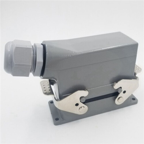 2X Rectangular Heavy Duty Connectors HDC HE 10 Core Pin 16A 500V Waterproof Aviation Plug Side  Connector,HDC-HE-010 1