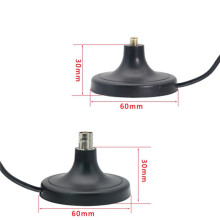 4X BNC Męski i Żeński Antena z Mocną Podstawą Magnetyczną 3-Metrowy Kabel Przedłużający do Bezprzewodowego Mikrofonu Q9 RG174