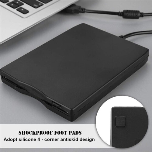 2X USB Floppy Disk Reader Drive 3.5In External Portable 1.44 MB FDD Diskette Drive for Windows 7 8 2000 XP Vista PC 2