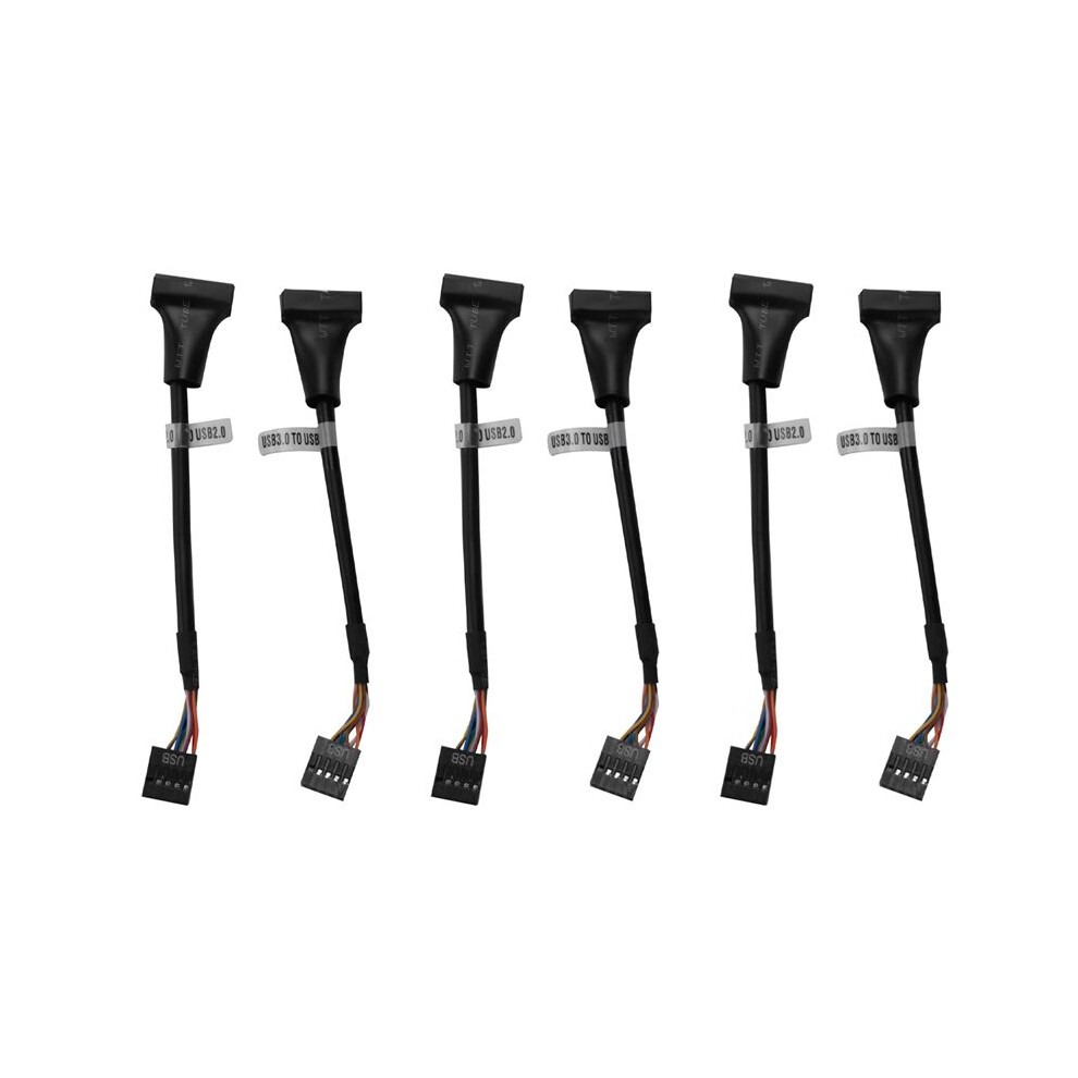 6 Pcs Usb 3.0 Header To Usb 2.0,Usb 3.0 To Usb 2.0 Motherboard Adapter Cable,19 Pin Usb3.0 Male To 9 Pin Usb2.0 Female 6032454878779