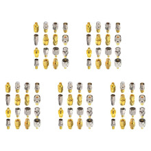 5X 16 Connecteurs SMA de Type Kits D'Adaptateur SMA SMA Vers MCX/TV/F/N/BNC/UHF/RP-SMA Connecteur de Test Plaqué Or Nickelé de Type Droit