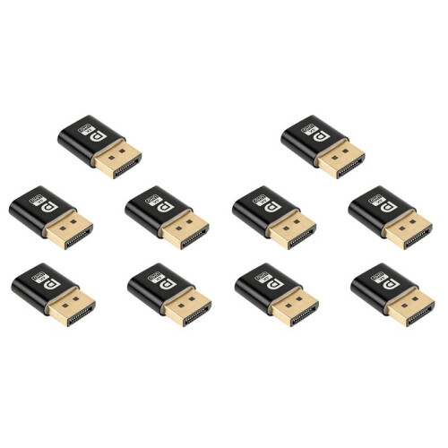 10X 4K  Dummy Plug DP Virtual Display Adapter EDID Headless  Emulator för PC-Grafik Grafikkort